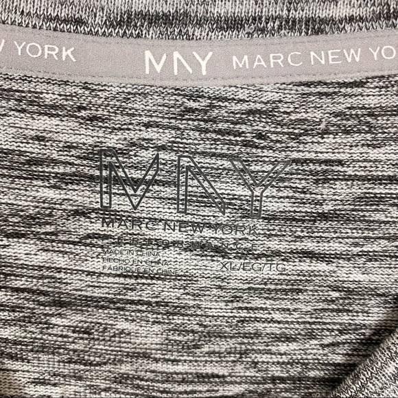 MARC NEW YORK Mixed Media Gray Space Dyed Sweater XL - Picture 9 of 13